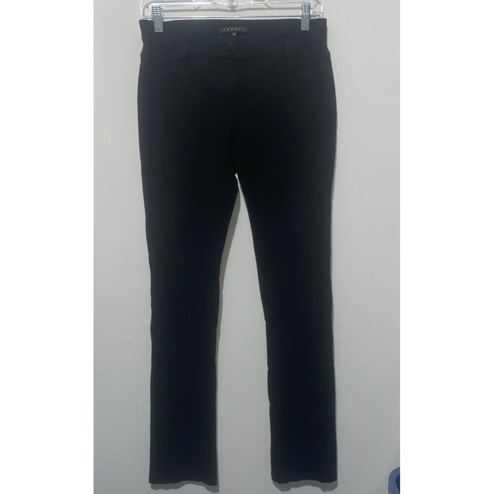 Theory Black Pull‑On Skinny Pants – Size M – Made in USA